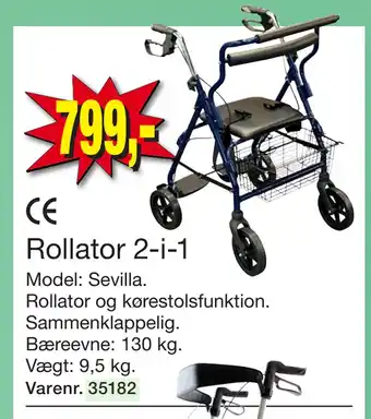 Harald Nyborg Rollator 2-i-1 tilbud