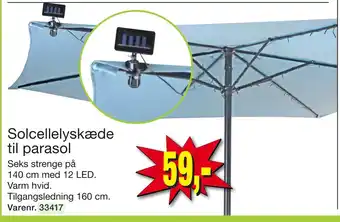 Harald Nyborg Solcellelyskæde til parasol tilbud