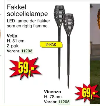 Harald Nyborg Fakkel solcellelampe tilbud