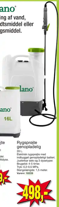 Harald Nyborg Rygsprøjte genopladelig tilbud