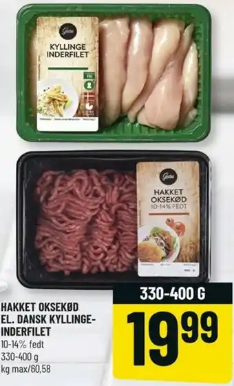 Løvbjerg Hakket Oksekød El. Dansk Kyllinge-Inderfilet 330-400g tilbud