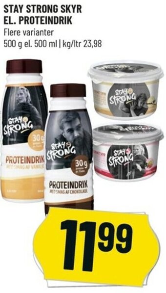 Løvbjerg Stay Strong Skyr El. Proteindrik 500g tilbud