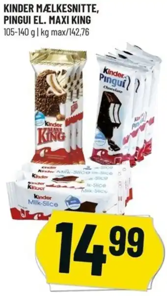 Løvbjerg Kinder Mælkesnitte, Pingul El. Maxi King 105-140g tilbud