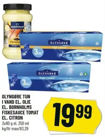 Løvbjerg Glyngøre Tun I Vand El. Olie El. Bornholms Fiskesauce Tomat El. Citron 350 ml tilbud