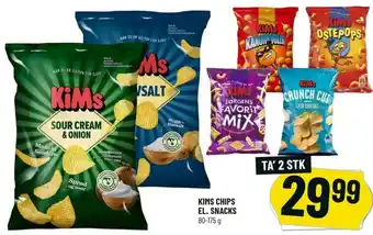 Løvbjerg Kims Chips El. Snacks 80-175g tilbud