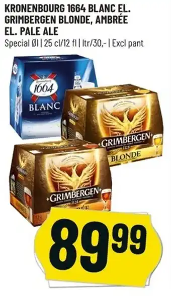 Løvbjerg Kronenbourg 1664 Blanc El. Grimbergen Blonde, Ambrée El. Pale Ale tilbud