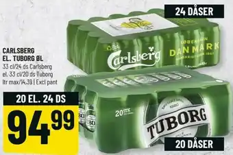 Løvbjerg Carlsberg El. Tuborg øl tilbud
