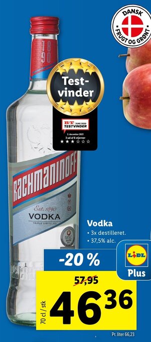 Lidl Vodka tilbud