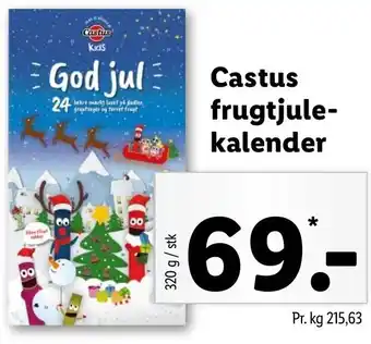 Lidl Castus Frugtjule-Kalender 320g tilbud