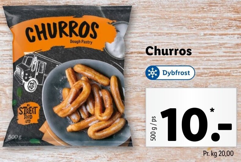 Churros 500g tilbud hos Lidl