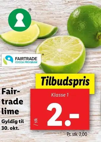 Lidl Fair-Trade Lime tilbud