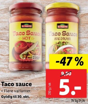 Lidl Taco Sauce tilbud