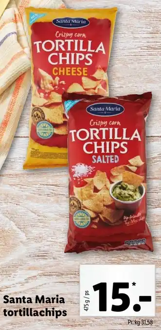 Lidl Santa Maria Tortillachips 475g tilbud