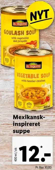 Lidl Mexikansk-Inspireret Suppe 400 ml tilbud