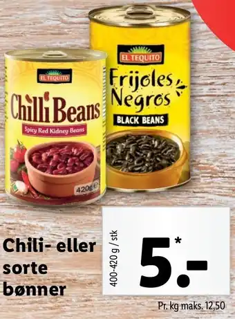 Lidl Chili-Eller Sorte Bønner 400-420g tilbud