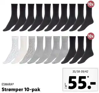 Lidl Strømper 10-Pak tilbud