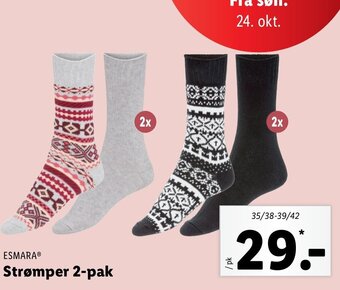 Lidl Strømper 2-Pak tilbud
