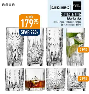 Imerco Selection glas tilbud