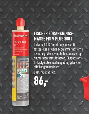 Johannes Fog FISCHER FORANKRINGSMASSE FIS V PLUS 300 T tilbud