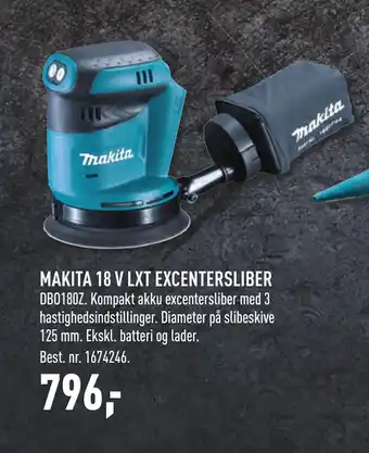 Johannes Fog MAKITA 18 V LXT EXCENTERSLIBER tilbud