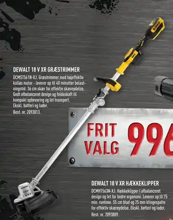 Johannes Fog DEWALT 18 V XR GRÆSTRIMMER tilbud