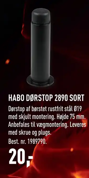 Johannes Fog HABO DØRSTOP 2890 SORT tilbud