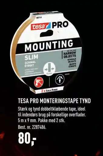 Johannes Fog TESA PRO MONTERINGSTAPE TYND tilbud