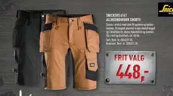 Johannes Fog SNICKERS 6141 ALLROUNDWORK SHORTS tilbud