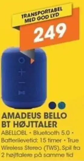 Expert Amadeus Bello BT Højttaler tilbud