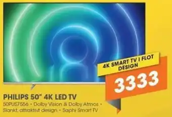 Expert Philips 50" 4K LED TV 50PUS7556 tilbud