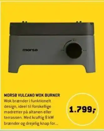 XL-BYG MORSO VULCANO WOK BURNER tilbud