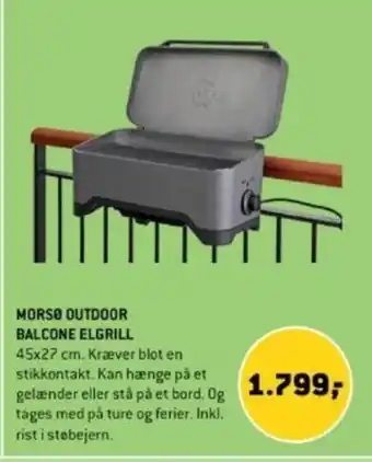 XL-BYG MORSO OUTDOOR BALCONE ELGRILL tilbud