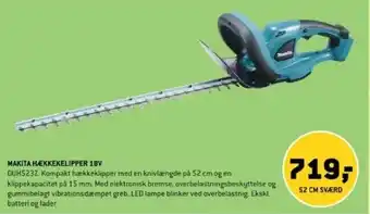XL-BYG MAKITA HÆKKEKELIPPER 18V tilbud