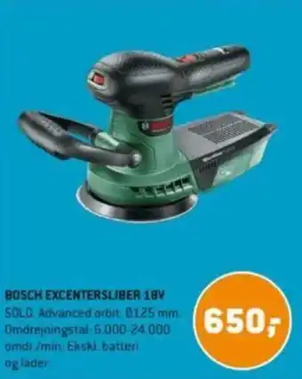 XL-BYG BOSCH EXCENTERSLIBER 18V tilbud