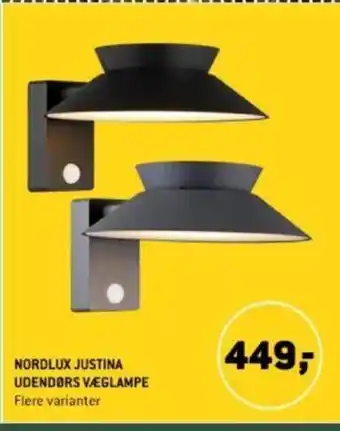 XL-BYG NORDLUX JUSTINA UDENDØRS VÆGLAMPE tilbud