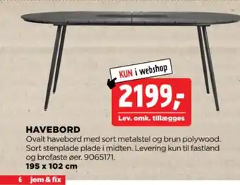 jem & fix HAVEBORD tilbud