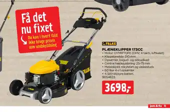 jem & fix PLÆNEKLIPPER 173CC tilbud