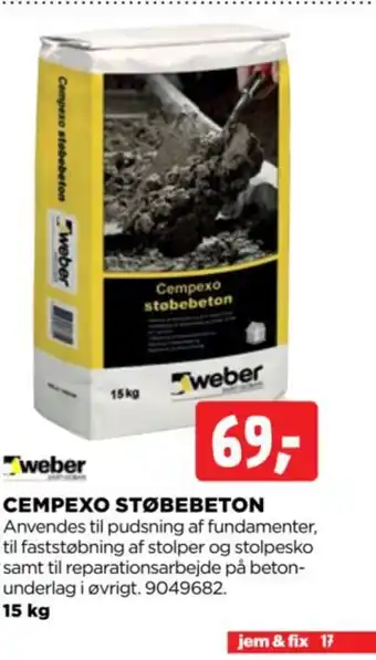 jem & fix CEMPEXO STØBEBETON tilbud