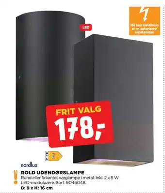 jem & fix ROLD UDENDØRSLAMPE tilbud