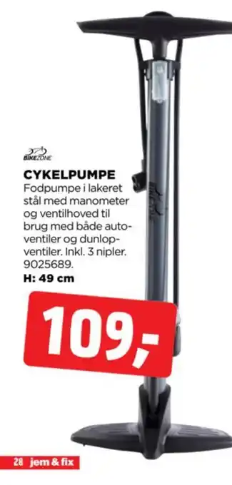 jem & fix CYKELPUMPE tilbud