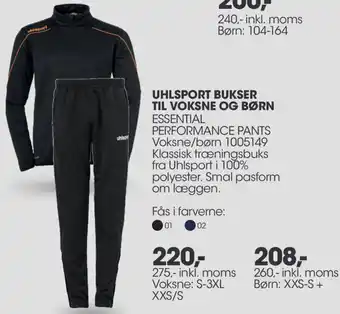 Sportigan Uhlsport Bukser Til Voksne Og Børn 260 Inkl. Moms tilbud
