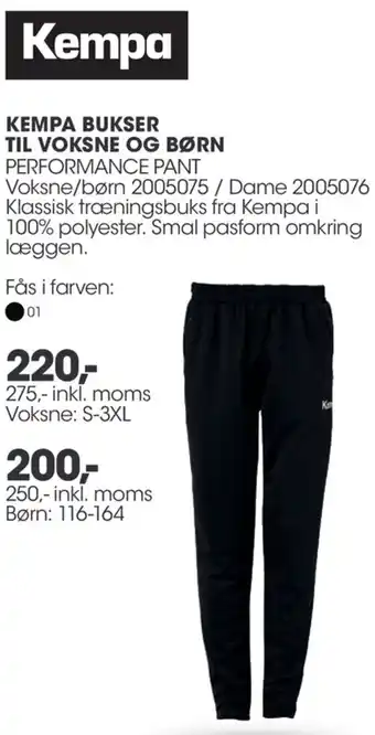 Sportigan Kempa Bukser Til Voksne Og Børn 250 Inkl.Moms tilbud