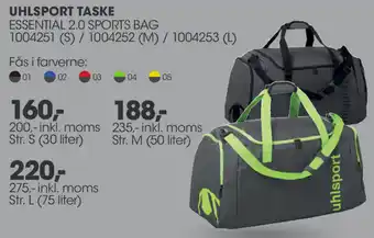Sportigan Uhlsport Taske 200 Inkl.Moms tilbud