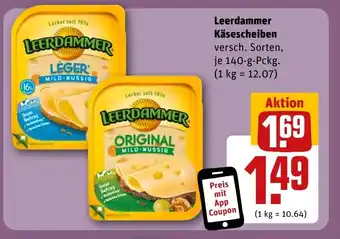 REWE DE Leerdammer Käsescheiben tilbud