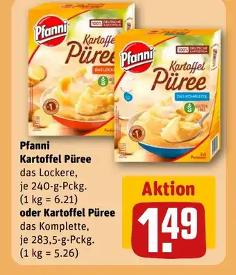 REWE DE Pfanni Kartoffel Püree das Lockere oder Kartoffel Püree das Komplette tilbud
