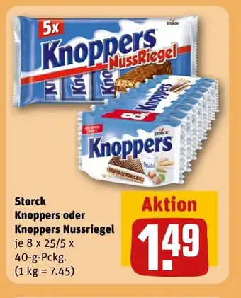 REWE Storck Knoppers oder Knoppers Nussriegel tilbud