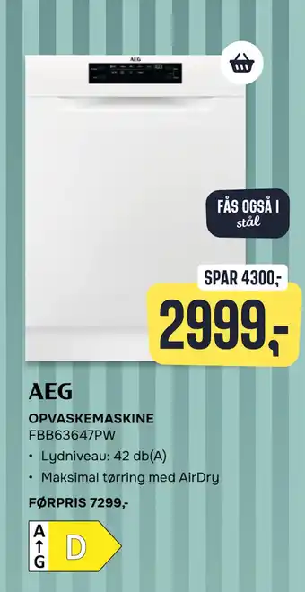 Skousen OPVASKEMASKINE tilbud