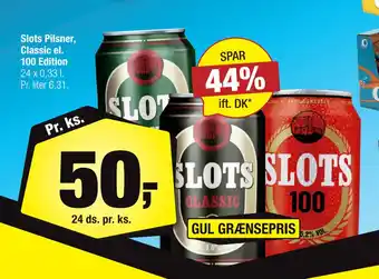 Calle Slots Pilsner, Classic el. 100 Edition tilbud