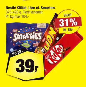 Calle Nestlé KitKat, Lion el. Smarties tilbud