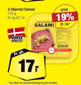 Calle 3-Stjernet Salami tilbud